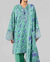 Nishat Mint Green Lawn Suit- Pakistani Designer Lawn Suits