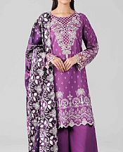 Nishat Light Plum Lawn Suit- Pakistani Designer Lawn Suits