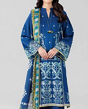Nishat Blue Lawn Suit- Pakistani Lawn Dress