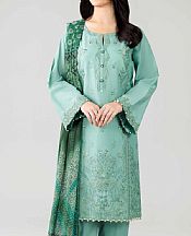 Nishat Mint Green Lawn Suit- Pakistani Designer Lawn Suits