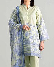 Nishat Pale Green/Blue Lawn Suit- Pakistani Lawn Dress
