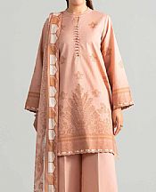 Nishat Peach Lawn Suit- Pakistani Designer Lawn Suits
