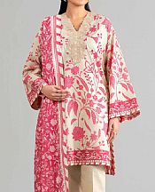 Nishat Off White/Pink Lawn Suit- Pakistani Lawn Dress