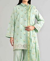 Nishat Mint Green Lawn Suit- Pakistani Designer Lawn Suits