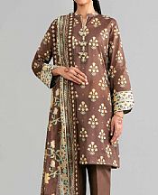 Nishat Brown Lawn Suit- Pakistani Designer Lawn Suits