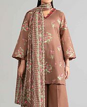 Nishat Brown Lawn Suit- Pakistani Designer Lawn Suits
