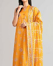 Nishat Orange Lawn Suit- Pakistani Lawn Dress