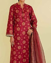 Nishat Vivid Burgundy Lawn Suit- Pakistani Lawn Dress
