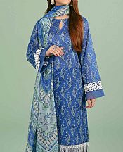 Nishat Blue Lawn Suit- Pakistani Lawn Dress