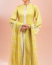 Nishat Yellow Lawn Suit- Pakistani Lawn Dress