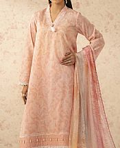 Nishat Light Peach Lawn Suit- Pakistani Lawn Dress