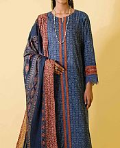 Nishat Deep Blue Lawn Suit- Pakistani Lawn Dress