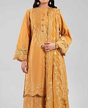 Nishat Dull Orange Cambric Suit- Pakistani Lawn Dress