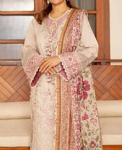 Nishat Beige Lawn Suit- Pakistani Designer Lawn Suits