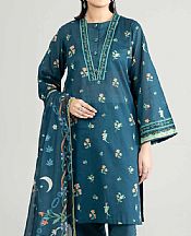 Nishat Teal Lawn Suit (2 pcs)- Pakistani Lawn Dress