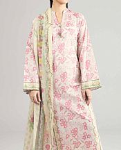 Nishat Off White/Pink Lawn Suit (2 pcs)- Pakistani Designer Lawn Suits