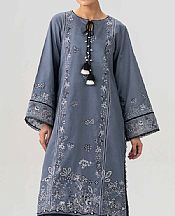 Nishat Slate Grey Dobby Suit (2 pcs)- Pakistani Designer Lawn Suits