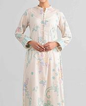 Nishat Off White Lawn Suit (2 pcs)- Pakistani Designer Lawn Suits