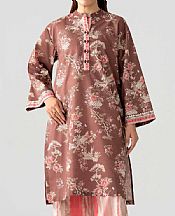Nishat Rosy Brown Lawn Suit (2 pcs)- Pakistani Designer Lawn Suits