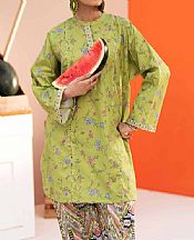 Nishat Lime Green Lawn Suit (2 pcs)- Pakistani Lawn Dress