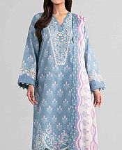 Nishat Carolina Blue Lawn Suit- Pakistani Designer Lawn Suits