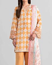 Nishat Pale Orange Lawn Suit- Pakistani Designer Lawn Suits