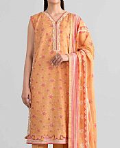 Nishat Persian Orange Lawn Suit- Pakistani Lawn Dress