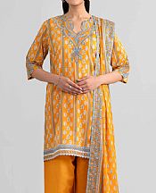 Nishat Orange Lawn Suit- Pakistani Designer Lawn Suits