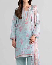 Nishat Sky Blue Lawn Suit- Pakistani Lawn Dress