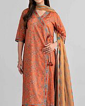 Nishat Sunrise Orange Lawn Suit- Pakistani Designer Lawn Suits
