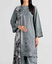 Nishat Grey Lawn Suit- Pakistani Lawn Dress
