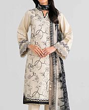 Nishat Off White Lawn Suit- Pakistani Lawn Dress