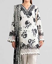 Nishat Off White/Black Lawn Suit- Pakistani Lawn Dress