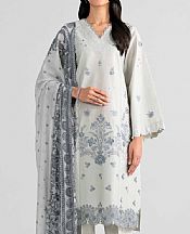 Nishat Light Grey Lawn Suit- Pakistani Lawn Dress