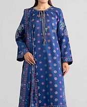 Nishat Blue Lawn Suit- Pakistani Designer Lawn Suits