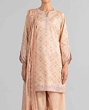 Nishat Peach Lawn Suit- Pakistani Designer Lawn Suits