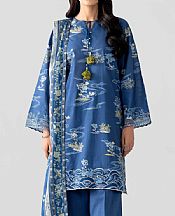 Nishat Blue Lawn Suit- Pakistani Designer Lawn Suits
