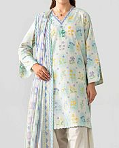 Nishat Off White Lawn Suit- Pakistani Lawn Dress
