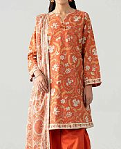 Nishat Sunrise Orange Lawn Suit- Pakistani Lawn Dress