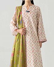 Nishat Off White Lawn Suit- Pakistani Designer Lawn Suits