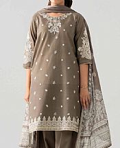 Nishat Beige Dobby Suit- Pakistani Designer Lawn Suits