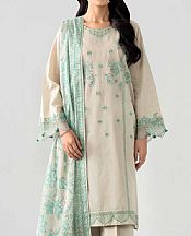 Nishat Beige Dobby Suit- Pakistani Lawn Dress