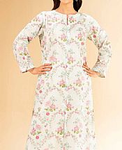 Nishat Off White Lawn Suit (2 pcs)- Pakistani Lawn Dress
