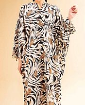 Nishat Black/Off White Lawn Suit (2 pcs)- Pakistani Designer Lawn Suits