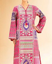 Nishat Pink Lawn Suit (2 pcs)- Pakistani Designer Lawn Suits