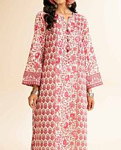 Nishat Off White/Pink Lawn Suit (2 pcs)- Pakistani Lawn Dress