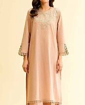 Nishat Light Peach Cambric Suit (2 pcs)- Pakistani Designer Lawn Suits
