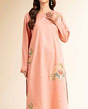 Nishat Peachy Pink Cambric Suit (2 pcs)- Pakistani Lawn Dress