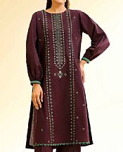 Nishat Wine Berry Cambric Suit (2 pcs)- Pakistani Designer Lawn Suits