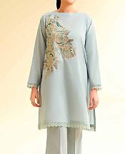 Nishat Pale Blue Lily Cambric Suit (2 pcs)- Pakistani Lawn Dress